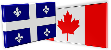 Mobilité professionnelle France, Recrutement de professionnels France, Drapeau Canada, Drapeau Quebec